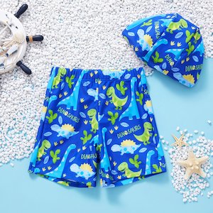 Swimsuits: Toddler Boy Swimsuit With Hat