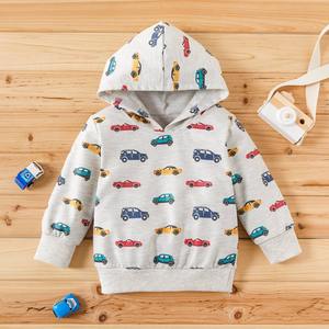 Boys: Trendy Car Print Hoodie