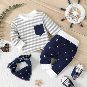 Boys: Baby Long-sleeve  Pullover Set 3pcs