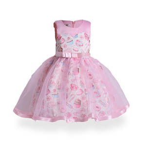 Pretty Toddler and Kid Girl Bowknot Decor Mesh Party Dress