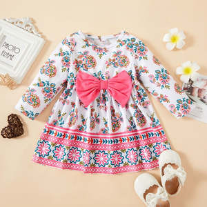 Baby Girl: Baby/Toddler Girl  Floral Print Bowknot Dress