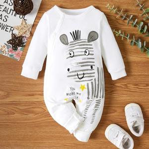 100% Cotton Baby Zebra Print Jumpsuit NZ