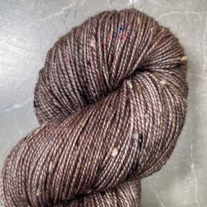 Afterglow (milky chocolate) ~ Tweedy ~ Donegal Nep Merino Sock
