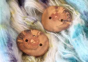 Accessories: Spalted Beech wood buttons 4cm