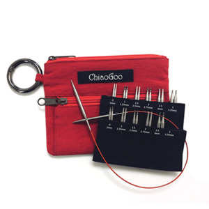 Chiaogoo Needles Accessories: Twist Shorties Red Mini Interchangeable Set
