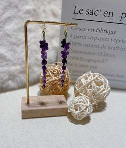 Micro Crochet Jewellery: Micro Crochet Lavender Earrings