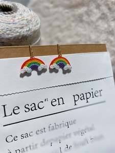 Micro Crochet Jewellery: Micro Crochet Rainbow Earrings