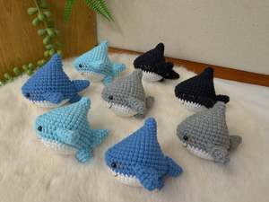 Crochet Decoration: Shark Key Charm