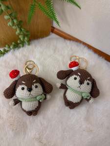 Mushroom Pup Key Charm