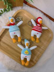 Crochet Decoration: Childish Goose Key Charm