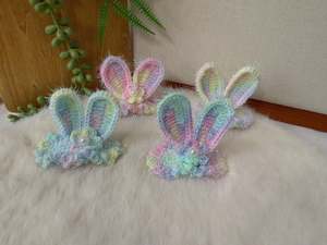 Crochet Hair Accessory: Twinkle Bunny Hair Clip