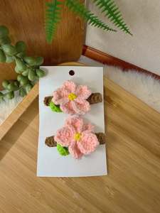 Peach Flower Hair Clip