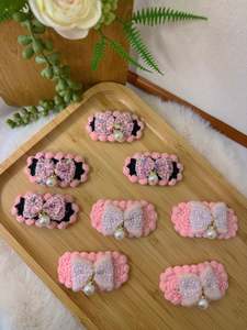 Crochet Hair Accessory: Sweetie Bow Hair Clip