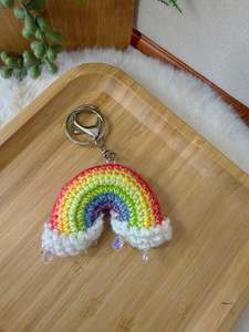 Rainbow & Drops Key Charm