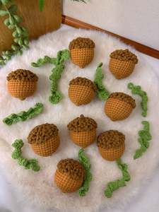 Crochet Decoration: Acorn Key Charm