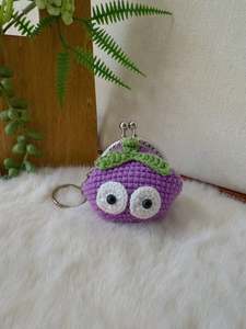 Crochet Bags: Eggplant Coin Purse