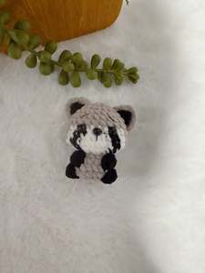 Crochet Decoration: Mochi Raccoon Key Charm