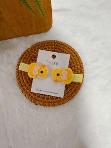 Crochet Hair Accessory: Duck Baby Hair Clips