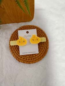 Crochet Hair Accessory: Chick Baby Hair Clips