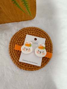 Crochet Hair Accessory: Bunny Baby Hair Clips