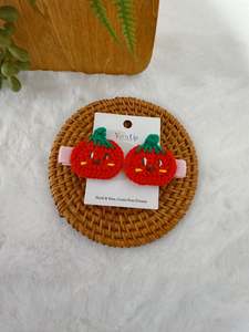 Crochet Hair Accessory: Tomato Baby Hair Clips