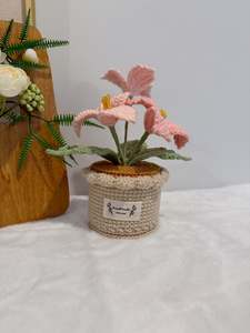 Crochet Floral Art: Bougainvillea Pot Decoration