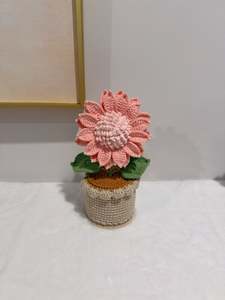 Crochet Floral Art: Sunny Bloom Pot