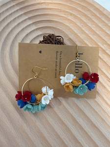 Vintage Bloom Hoop Earrings