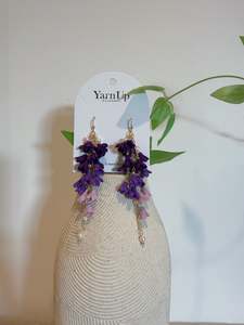 Micro Crochet Jewellery: Lavender Lace Earrings