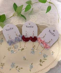 Micro Crochet Jewellery: Hoop Wee Flowers Earrings