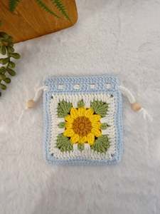 Crochet Bags: Sunflower Garden Mini Purse