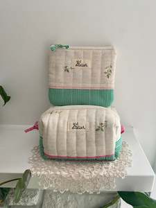Bag 1: Medium Zipper Pouch & Small Flat Pouch Duo – Rosebud