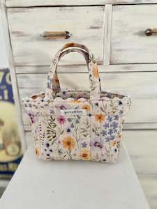 Bag 2: Quilted Floral Mini Tote Bag