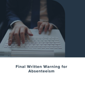 Products: Final Written Warning (Absenteeism) Letter Template Yellowconsulting2023