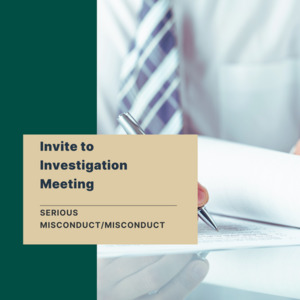 Invitation to Investigation Meeting (Serious/Misconduct) Letter Template Yellowc&hellip;