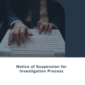 Products: Notice of Suspension - Investigation Process Letter Template Yellowconsulting2023
