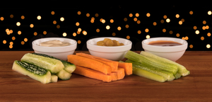 Products: Vegatable Cruddites with Dipping Sauces Yellow House