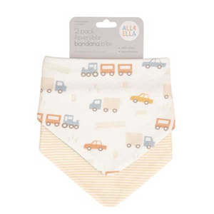 All 4 Ella - 2 Pack Bandana Bib - Trucks