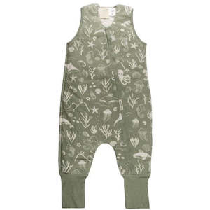 Woolbabe - Duvet Sleeping Suit - Flax Seascape