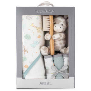 Baby: Little Linen - Bath Set - Savanna Giraffe