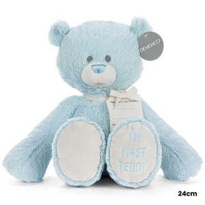 Demdaco - My First Teddy - 40cm Blue