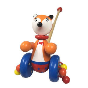 Baby: Wooden Push Along Toy - Fox