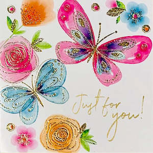 0 1 Years Old: Thank You - Butterfly Mini Card
