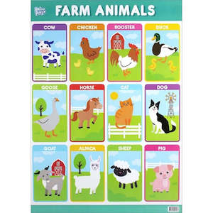 Educational Toys: Educational Poster - Farm Animals