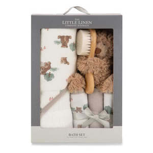 Little Linen - Bath Set - Willow Bear