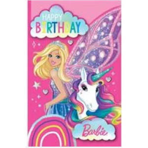 Cards Invitations: Premium - Barbie & Unicorn - Birthday Card