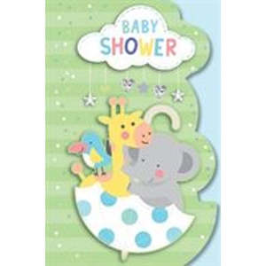 Cards Invitations: Baby Shower Card - Animals