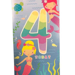 4 Today Mermaid - Birthday Card