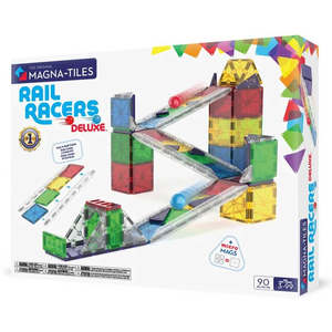 13 Years Old: Magna Tiles - Rail Racers Deluxe - 90 Pieces
