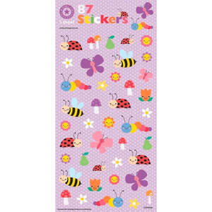 Garden Bugs and Flower Sticker Sheet